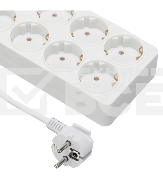 Сетевой фильтр Buro 800SH-1.8-W 1.8м (8 розеток) белый (коробка)