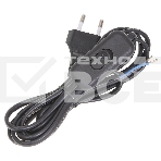 Шнур УШ-1КВ опрессованный с вилкой со встроенным выключателем 2х0,75/2метра, черный ИЭК, фото 1