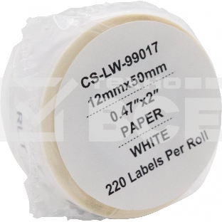 Этикетки Cactus CS-LW-99017 сег.:50x12мм черный белый 220шт/рул Dymo Label Writer 450/4XL
