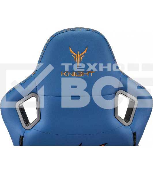 Кресло игровое Knight Craft Dragon синий эко.кожа крестов. металл