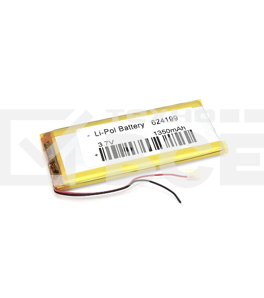 Аккумулятор Li-Pol (батарея) 6.2*41*99мм 2pin 3.7V/1350mAh