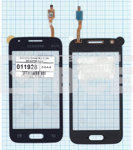 Сенсорное стекло (тачскрин) для Samsung Galaxy Ace 4 SM-G313F, черное