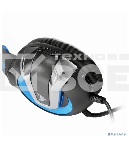 Гарнитура проводная игровая Crown CMGH-3001 черный/синий