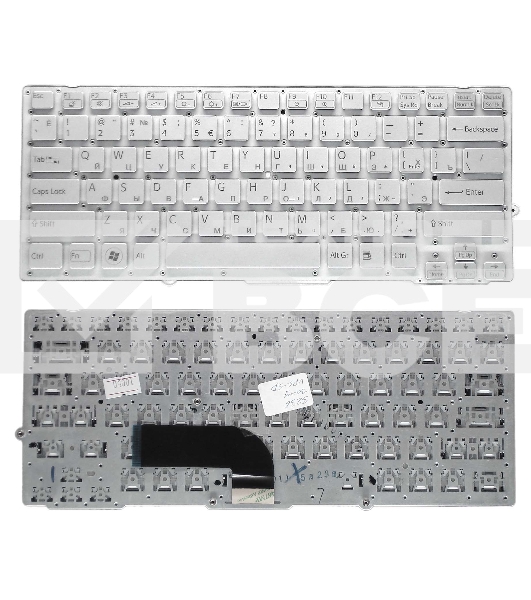 Клавиатура для ноутбука Sony Vaio VPC-SD VPC-SB серебристая