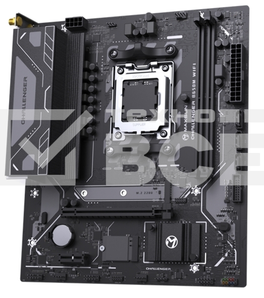Материнская плата MAXSUN MS-Challenger B650M WIFI, AM5, B650, 2*DDR5, 3*SATA3, M.2, 4*USB 3.2, 2*USB 2.0, 1*PCIEx16, 1*PCIEx1, DP+HDMI, mATX