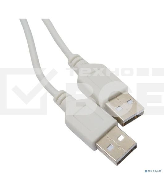 Кабель Rexant USB-A - USB-A, 2,4А, 3м, ПВХ, серый