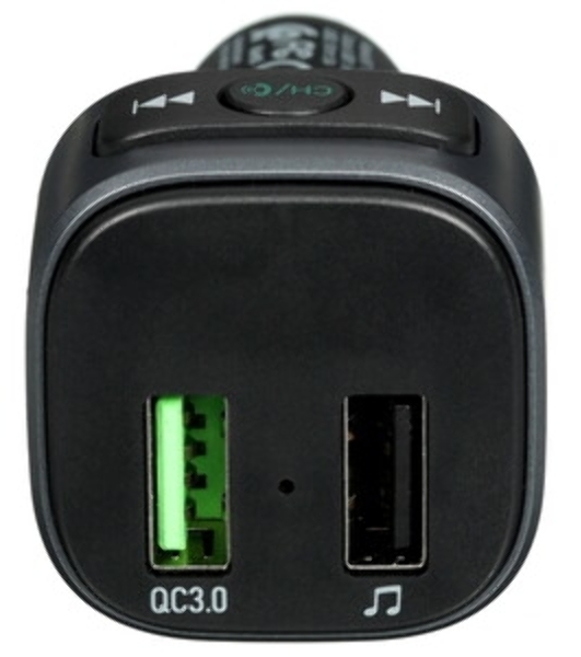 Автомобильное зарядное устройство Hoco E67, bluetooth FM Transmitter, 1xUSB, QC3.0, черный