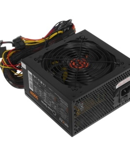Блок питания Ginzzu CB500 12CM черный,24+4p,PCI-E, 4*SATA, 3*IDE,оплетка MB, кабель питания