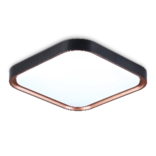 Потолочный светодиодный светильник Ambrella light FZ1271 BK/PGD черный/розовое золото 27W 5000K 350*350*60 (Без ПДУ)