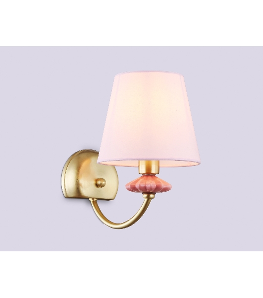 Настенный светильник Ambrella light LH75027 GD/PI золото/розовый E14 max 40W 240*150*240