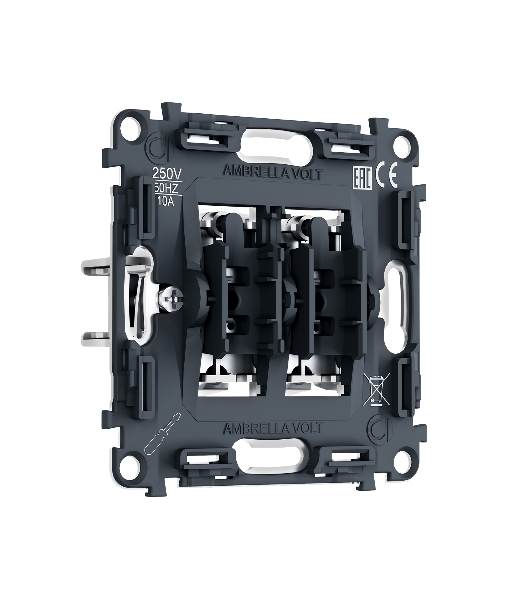 PR115 Механизм 2-клавишного выключателя 10A-250V QUANT PRO
