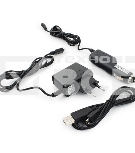 Набор зарядных устройств с Micro-USB разъемом Gembird MP3A-CAR-KIT1 110/220V-5V и 12VDC-5V черный