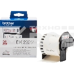 Картридж ленточный Brother DK22251 62 мм, 15.24 м, красный шрифт, белый фон, для Brother QL-570, фото 1