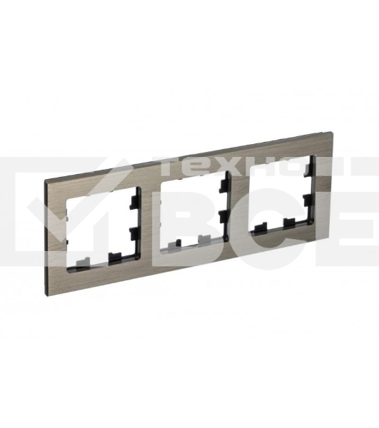 Рамка 3-м AtlasDesign Nature металл латунь SchE ATN312203