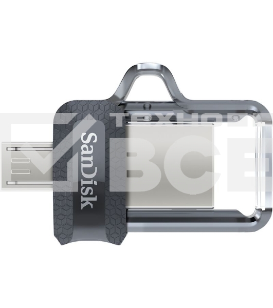 Флеш диск 128GB SanDisk Ultra Android Dual Drive OTG, m3.0/USB 3.0, Black