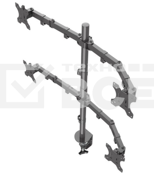 Кронштейн ONKRON D421E для четырех мониторов 13