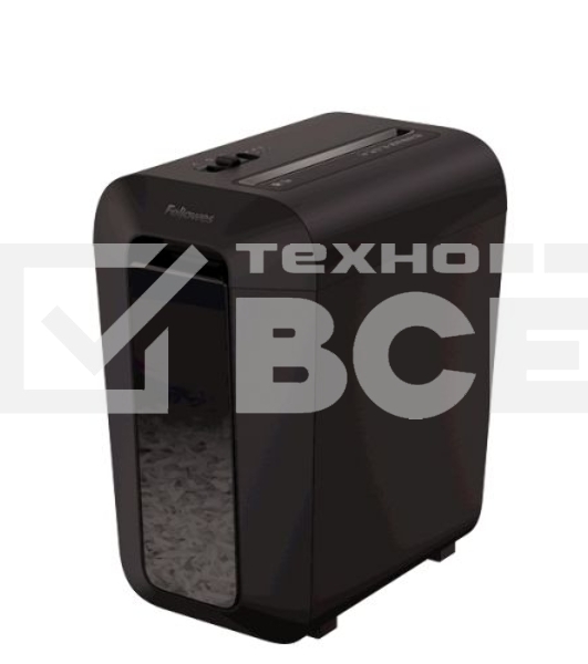 Шредер Fellowes PowerShred LX65 черный (секр.P-4)/перекрестный/10лист./22лтр./скрепки/скобы/пл.карты