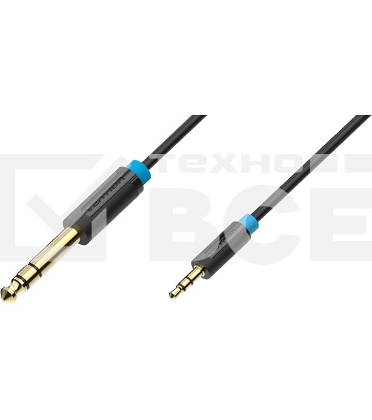 Кабель Vention аудио Jack 6,5 mm M/ 3,5 M - 1,5м BABBG