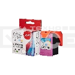 Струйный картридж Sakura F6V16AE (№123 Tri-colour) для HP, триколор, 18 мл., 330 к., фото 1