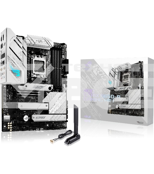 Материнская плата ASUS ROG STRIX B650-A GAMING WIFI, AM5, AMD B650, 4xDDR5, 4xSATA, 3xM.2, 1xPCIe 4.0 x16, 1xPCIe 4.0 x4, 1xHDMI, 1xDP, 1x 2.5Gb LAN, 3xUSB-A 3.2 Gen 2, 4xUSB 2.0, 5x3.5 мм, 7.1, Standard-ATX
