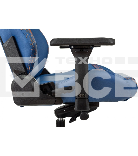 Кресло игровое Knight Craft Dragon синий эко.кожа крестов. металл