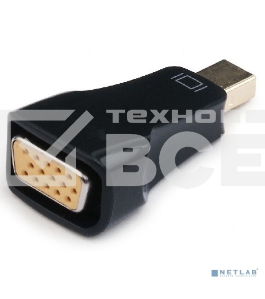 Переходник miniDisplayPort - VGA, Cablexpert A-mDPM-VGAF-01, 20M/15F, черный, пакет