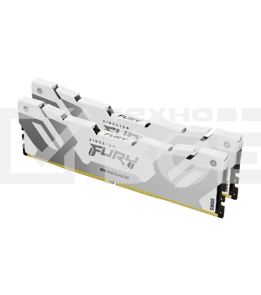 Оперативная память Kingston Fury Renegade, DDR5, 32GB (1x32GB), 6400MHz, CL32, DIMM, радиатор, белый