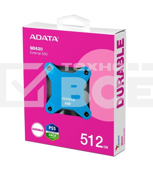 Внешний SSD 512Gb A-DATA SD620, External, USB 3.2, R/W -550/500 MB/s синий