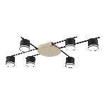Потолочный светильник Ambrella light FL51756/6 BK/GD черный/золото GX53/6 max 12W 870*570*110, фото6