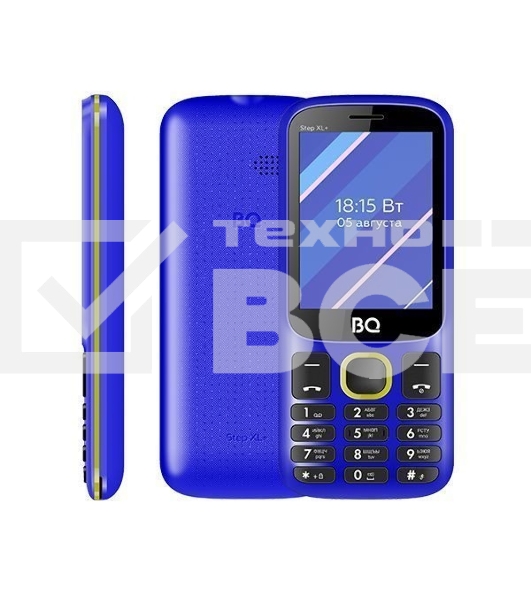 Мобильный телефон BQ 2820 Step XL+ черный/синий