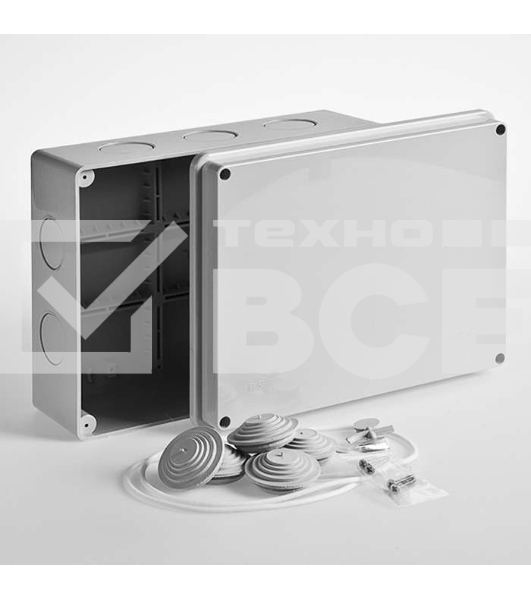 Коробка распр. ОП 240х195х90 IP55 без герм. Рувинил 67066
