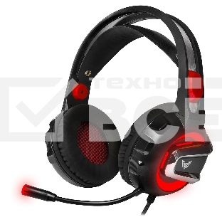Гарнитура игровая Crown CMGH-3000 черный/красный
