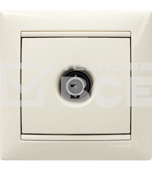 Розетка телевизионная Legrand 774329 TV Valena звезда 1,5Дб 2400МГц (слоновая кость)