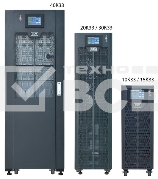 Источник бесперебойного питания Powercom VGD-II-10K33 10000Вт 10000ВА черный