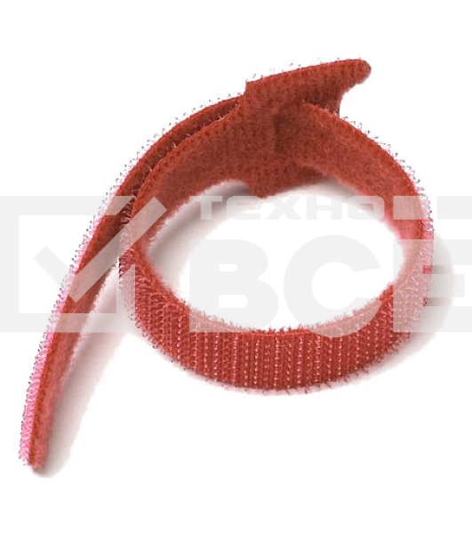 Хомут-липучка 210мм, 20 шт., красный