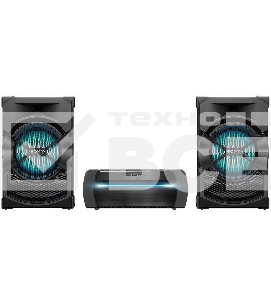 Минисистема Sony Shake-X10 черный 1200Вт CD CDRW DVD DVDRW FM USB BT