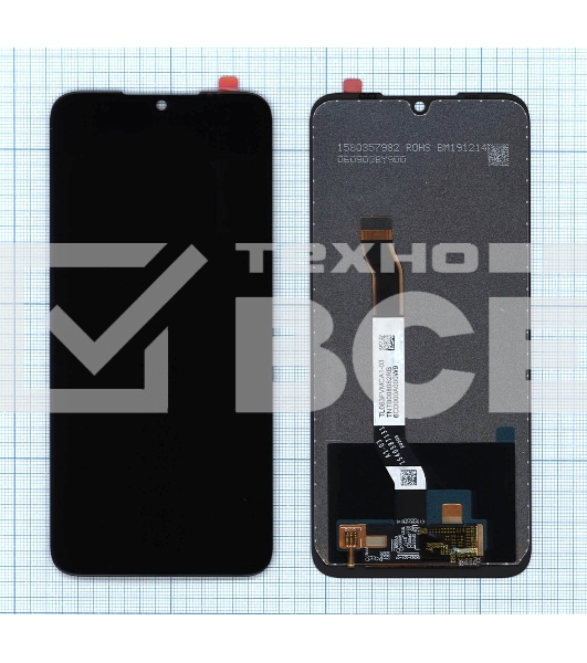 Дисплей для Xiaomi Redmi Note 8T в сборе с тачскрином (orig lcd) черный