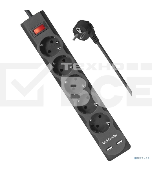 Сетевой фильтр Defender 3M DFS 753 5OUTL.