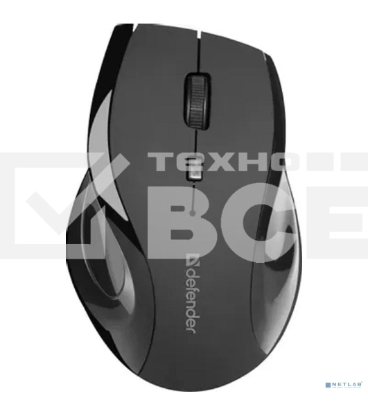 Мышь беспроводная Defender Accura MM-295 черный, 1600 dpi, радиоканал, USB, кнопки - 6