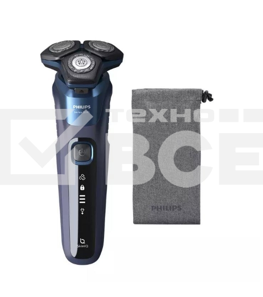 Электробритва роторная Philips S5885/10 реж.эл.:3 питан.:аккум. темно-синий