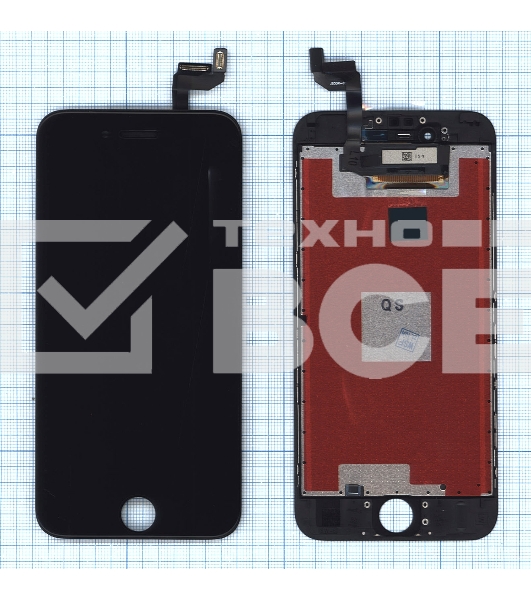 Дисплей Amperin для Apple iPhone 6S в сборе с тачскрином (IPS), черный