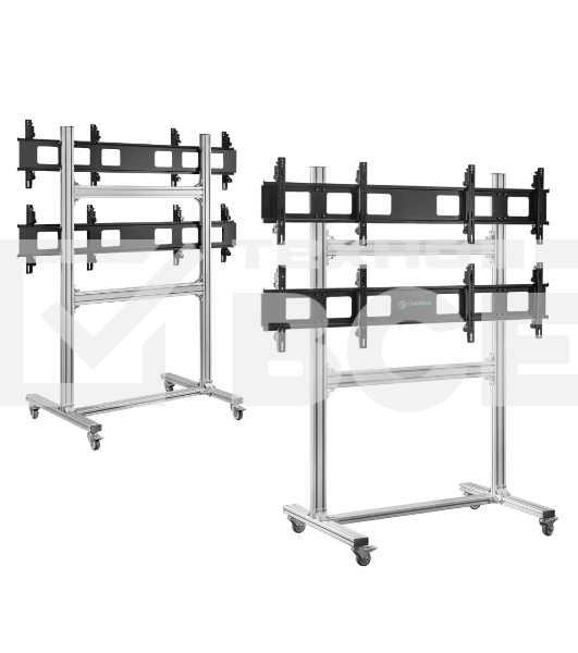 Напольный мобильный стенд ONKRON FSPRO2L-22 для видеостен 2х2 4 x 40”- 50