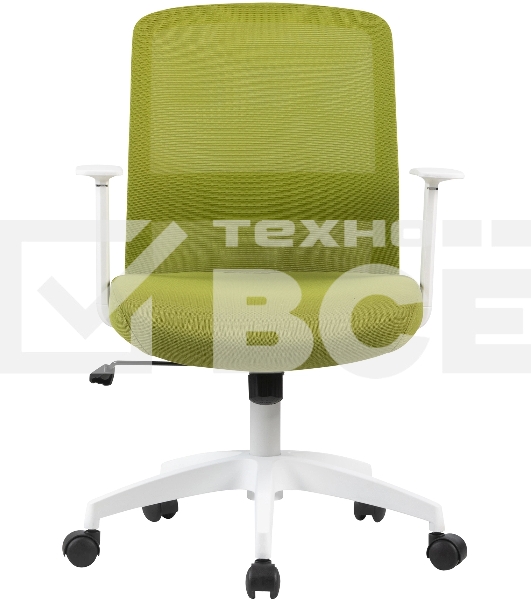 Кресло компьютерное Cactus CS-WMC333-GN салатовый, сиденье салатовый, сетка/ткань, низк.спин. крестов. пластик, пластик белый