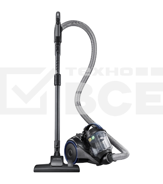Пылесос Samsung VC15K4136HB/EV черный/синий, 390/1500 Вт, уборка сухая, пылесборник контейнер 1.3 л