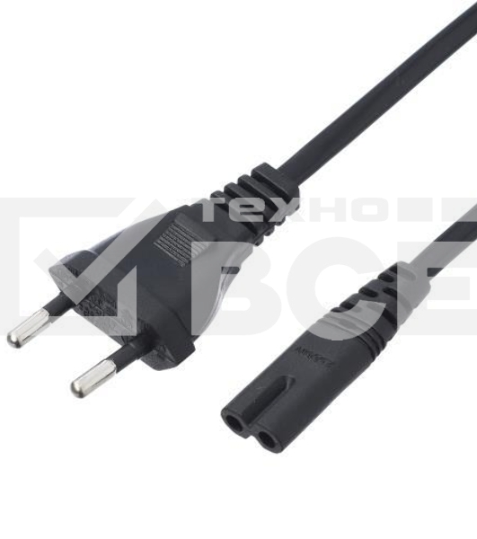 Кабель питания GoPower евровилка-C7 (2-pin) 1.8м ПВХ 0.75мм черный (1/300)