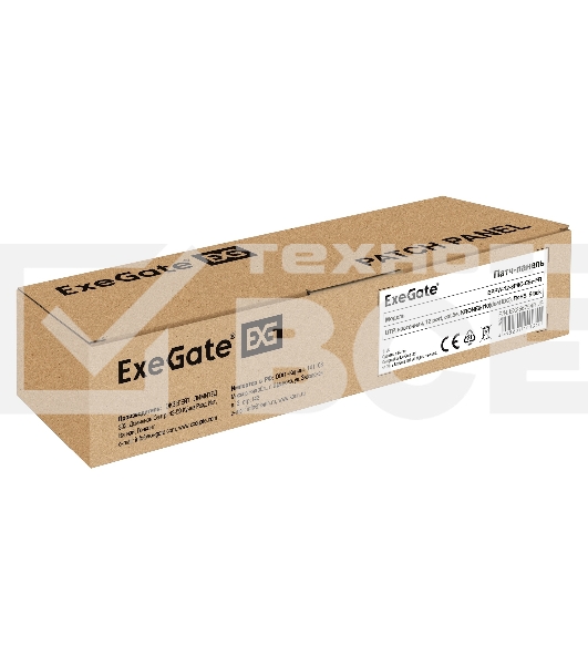 Патч-панель EXEGATE EX256754RUS UTP настенная 12 port кат.5e, Exegate, разъём KRONE&110 (dual IDC)