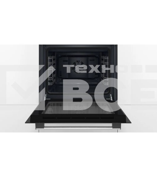 Духовой шкаф Bosch HBF512BS1T Serie 2, нержавеющая сталь, класс энергоэффективности А, 7 режимов, 3-х слойное остекление, LED-дисплей, утапливаемые переключатели, галогенное освещение, проволочные направляющие, сделано в Турции,