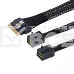 Кабель LR-Link SlimSAS x8 to 2 x miniSAS HD  (SFF-8654 x8 - 2 x SFF-8643) Cable, 800mm, фото4