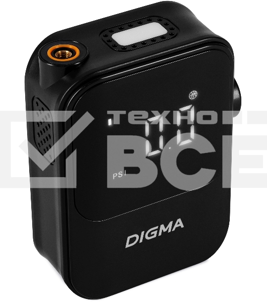 Автомобильный компрессор Digma QBK-120B черный, шланг 0.2м