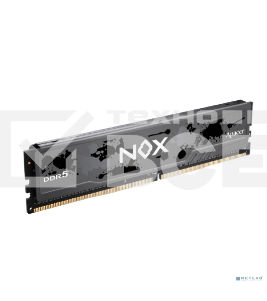 Оперативная память Apacer Nox, DDR5, 32GB (1x32GB), 5200MHz, CL40, DIMM, радиатор, черный